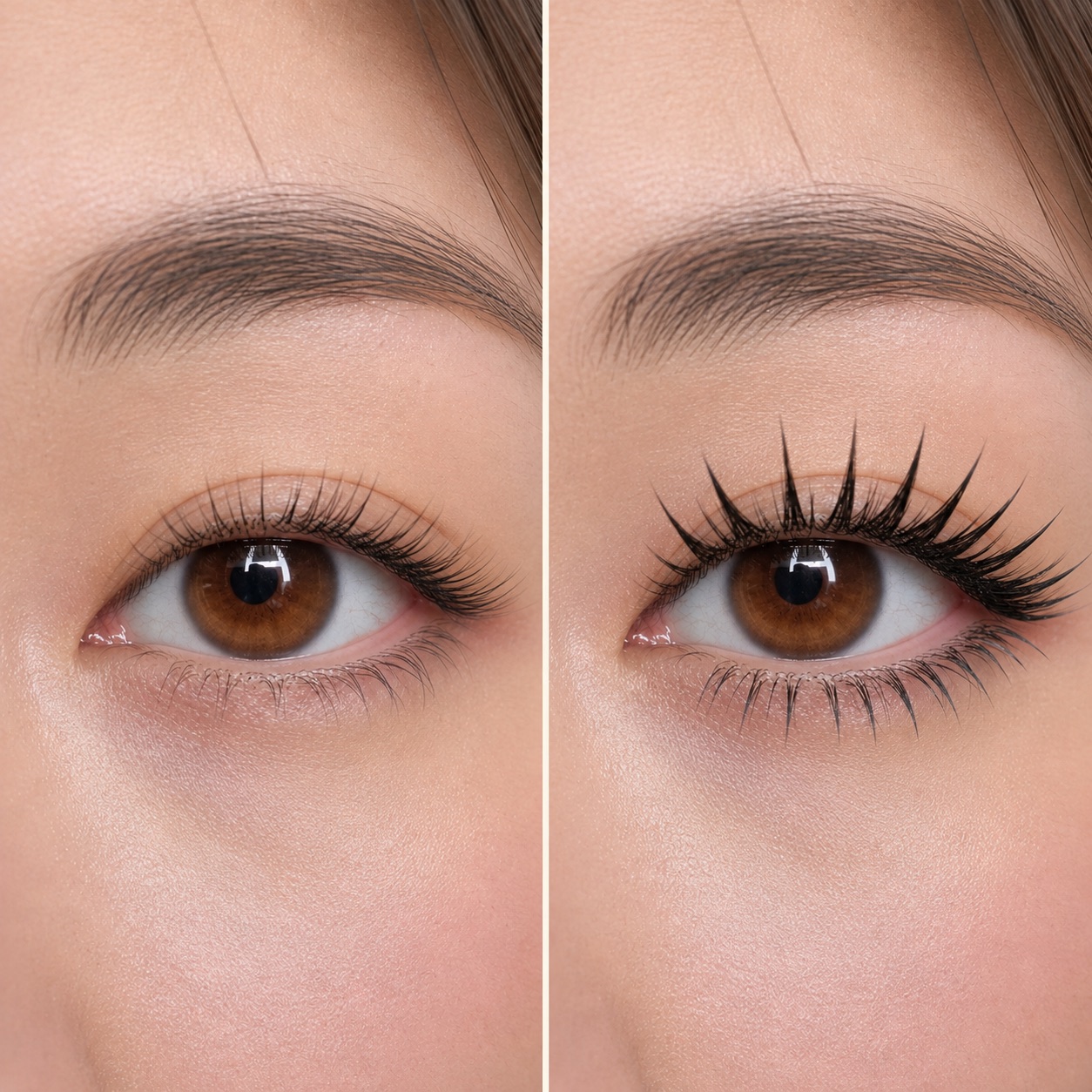 Subtle versus dramatic anime style lash extension styling comparison