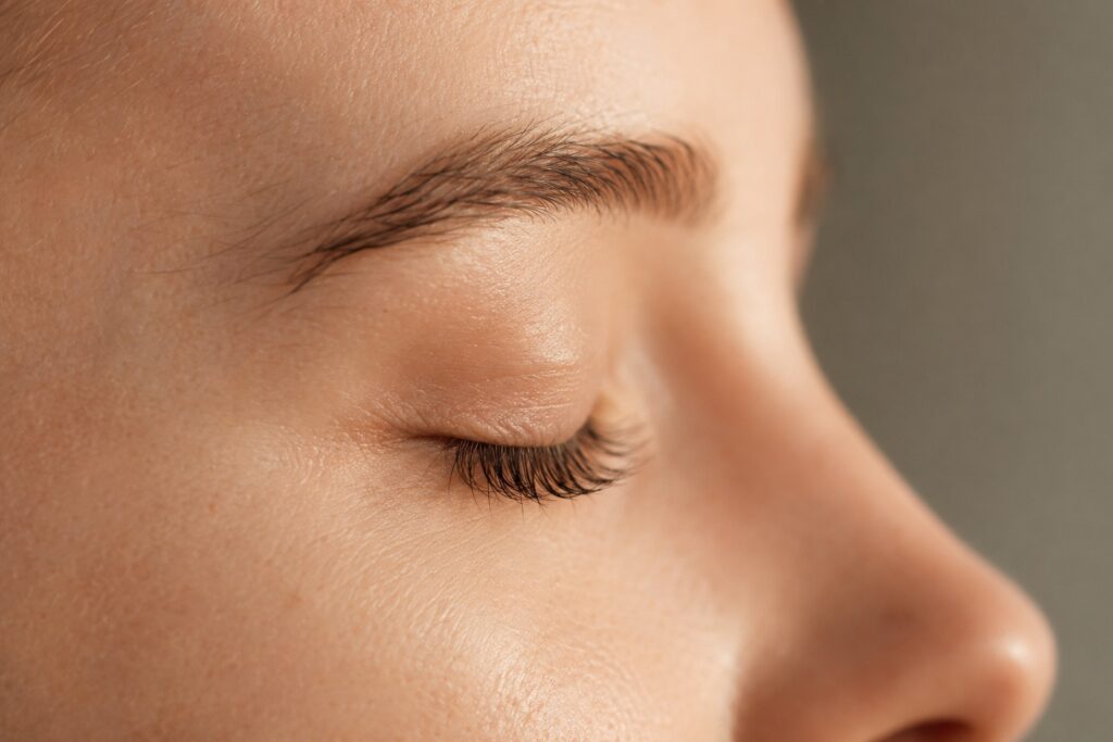 Naturally lifted and curled lashes after a lash lift at Fairylady Eyelash