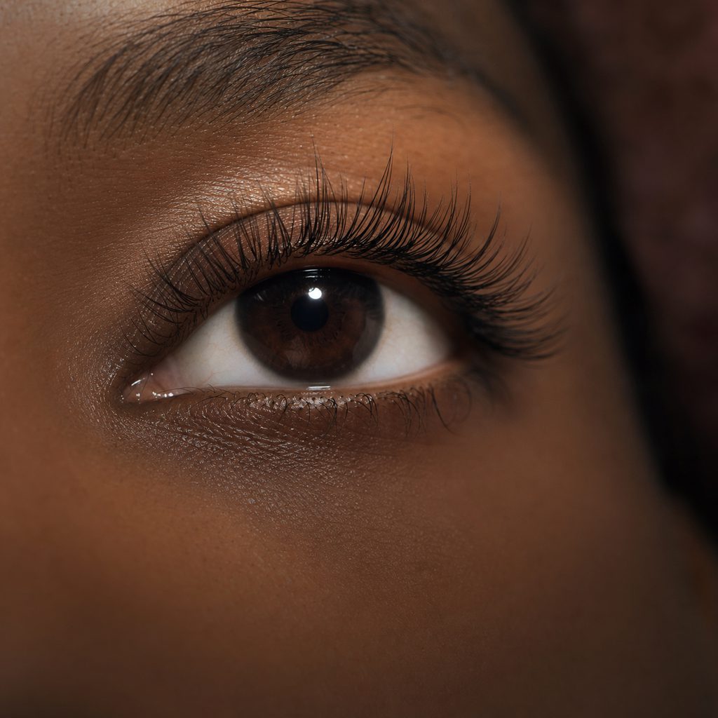 Wispy style eyelash extensions with a soft fluttery finish at Fairylady Eyelash in Diamond Bar